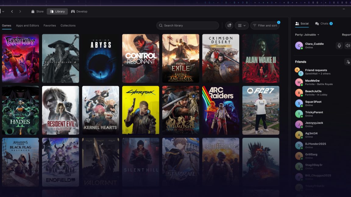 Epic Games, Yapay Zeka Destekli Yeni Oyun Başlatıcısını Tanıttı: Steam'den Daha Hızlı Olduğu İddia Ediliyor